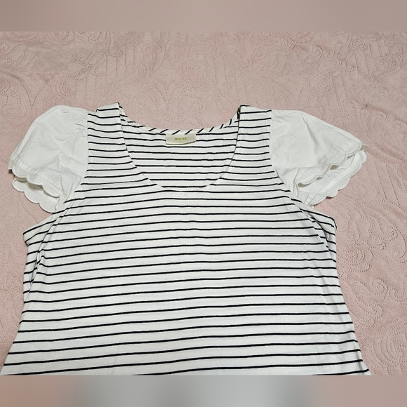 Anthropologie Maeve Lelyah Scalloped Top Sz L - Picture 5 of 6